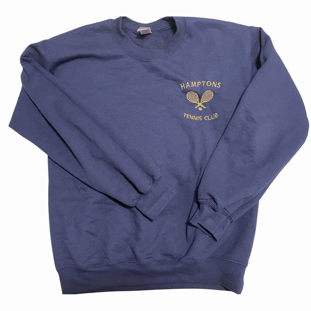 Vintage Hamptons Tennis Club Embroidered Crewneck
