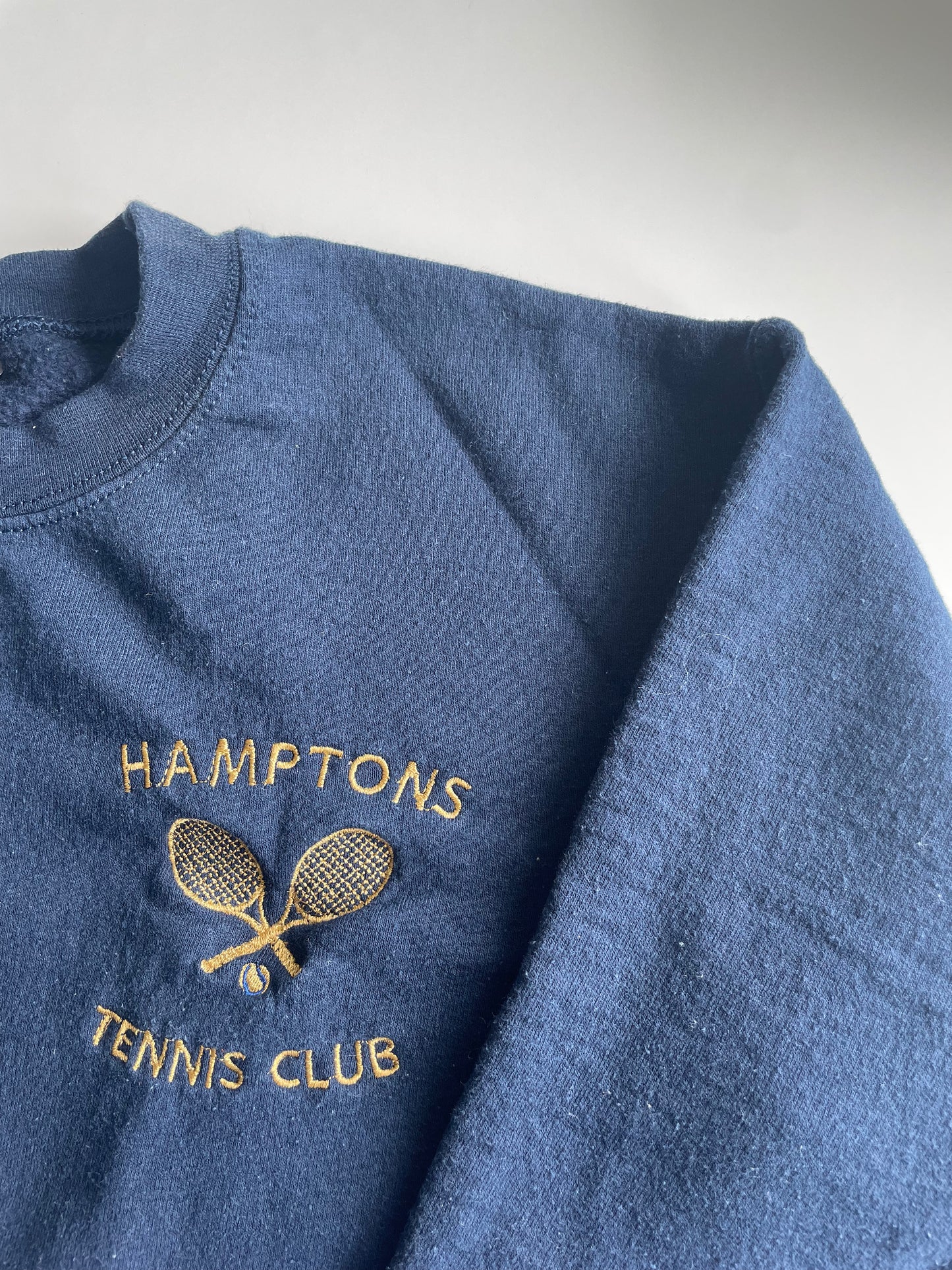 Vintage Hamptons Tennis Club Embroidered Crewneck