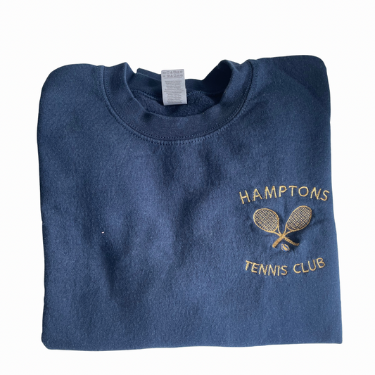 Vintage Hamptons Tennis Club Embroidered Crewneck
