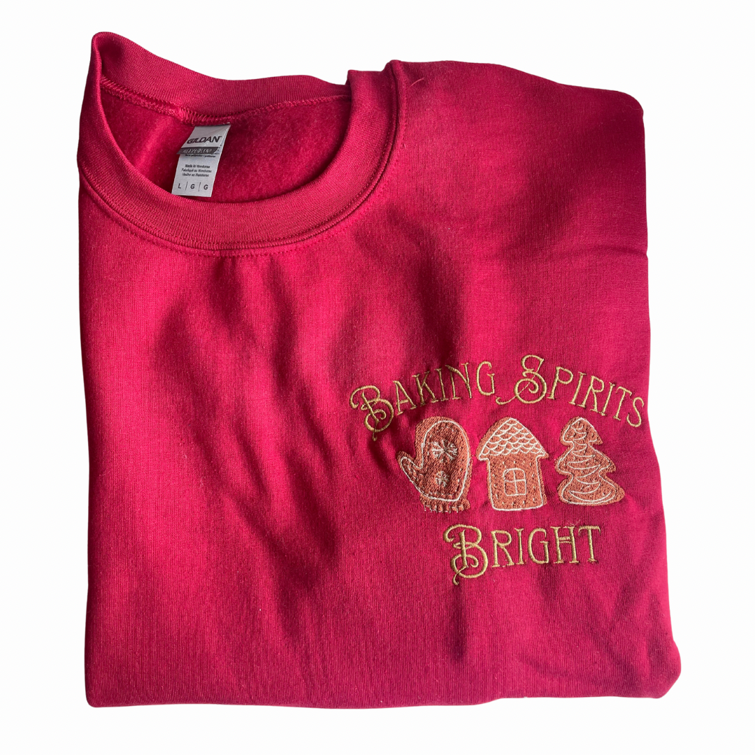 Baking Spirits Bright Embroidered Sweater