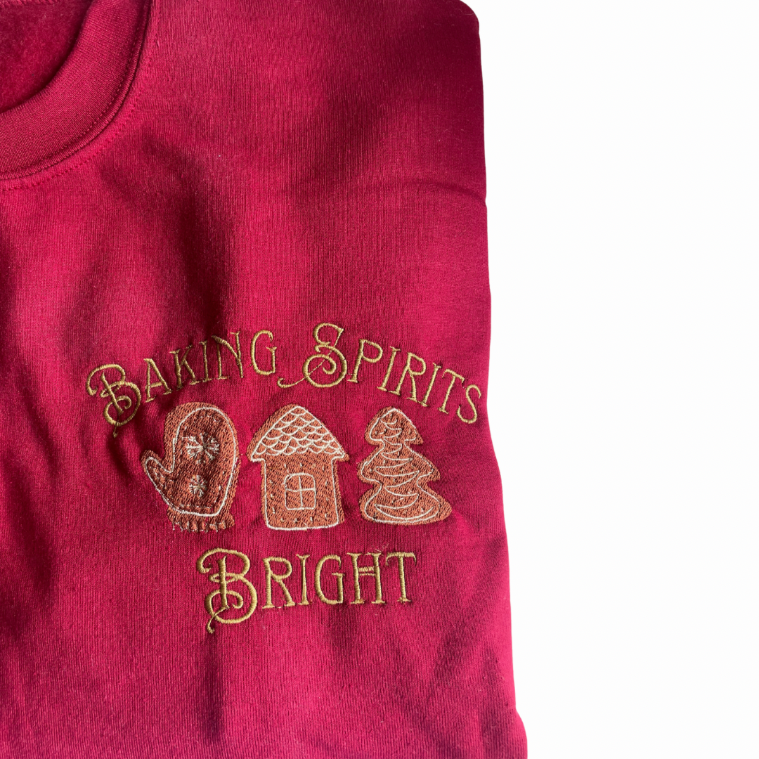 Baking Spirits Bright Embroidered Sweater
