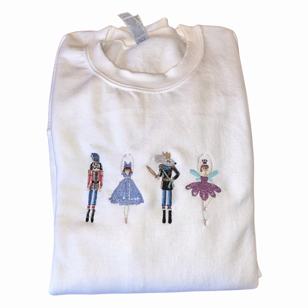 Nutcracker Ballet Embroidered Sweatshirt