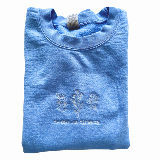 "No rain, No flowers" - Embroidered Sweater
