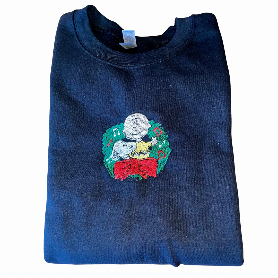 Charlie Brown/Snoopy Peanuts- Embroidered Sweater