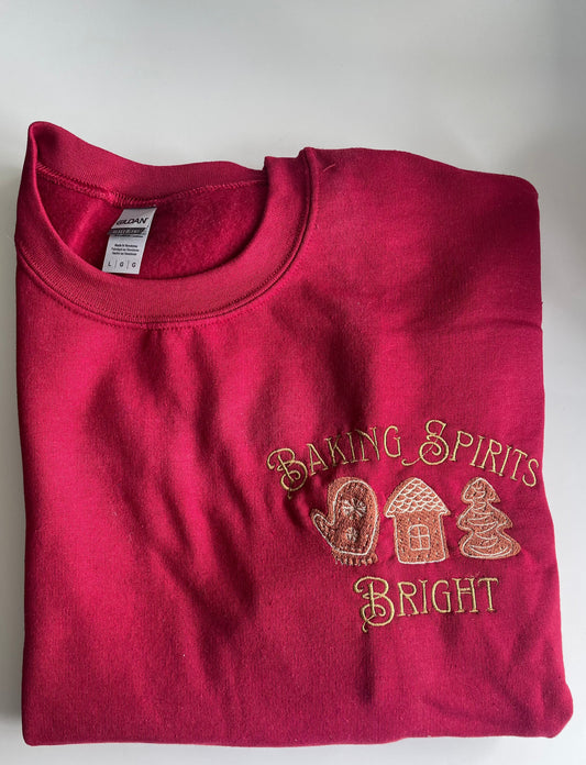 Baking Spirits Bright Embroidered Sweater