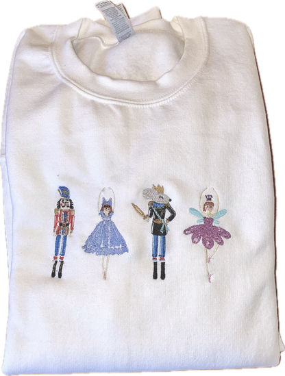 Nutcracker Ballet Embroidered Sweatshirt